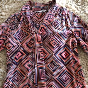 Trina Turk retro-print blouse
